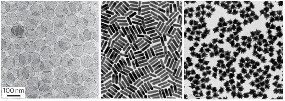 Figure 1. Transmission electron microscopy of different nanoparticles.